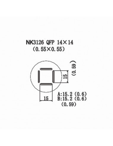 Horkovzdušná tryska NK3126 - QFP 14x14