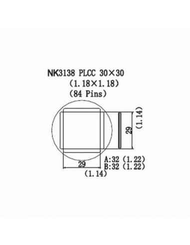 Horkovzdušná tryska NK3138 - PLCC 30x30