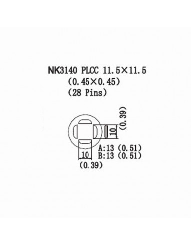 Horkovzdušná tryska NK3140 - PLCC 11,5x11,5