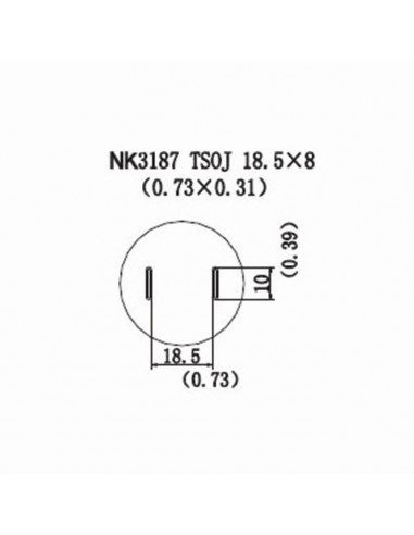 Horkovzdušná tryska NK3187-TSOJ 18,5x8