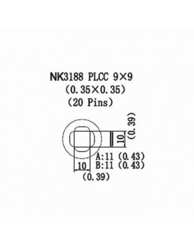 Horkovzdušná tryska NK3188 - PLCC 9x9