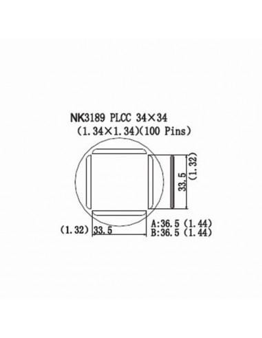 Horkovzdušná tryska NK3189 - PLCC 34x34