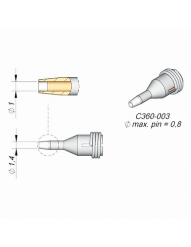 Odpájecí hrot C360-003