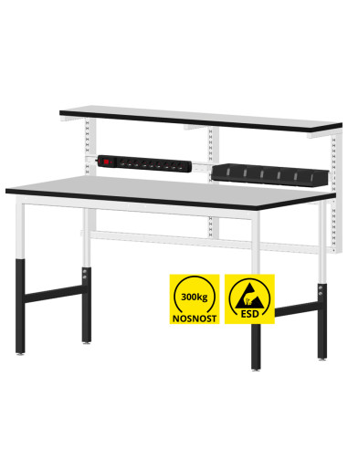 Reeco CLASSIC 1530 x 750 mm antistatic laboratory ESD table assembly - TYPE 1