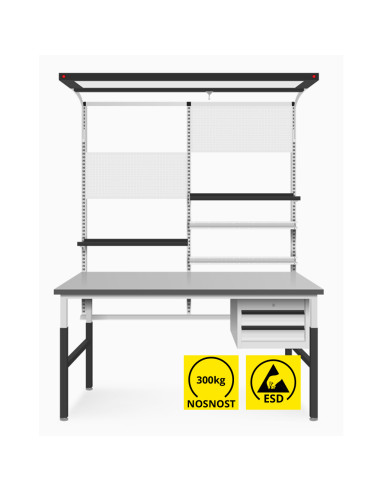 Reeco CLASSIC 1530 x 750 mm anti-static laboratory ESD table assembly - TYPE 3