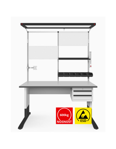 Sestava antistatického laboratorního ESD stolu Reeco PREMIUM 1530 x 750 mm - TYP 1