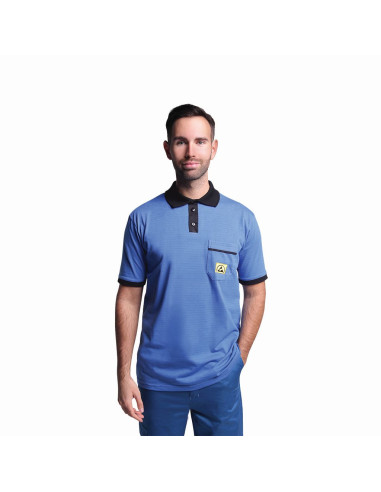 ESD polo shirt with short sleeves