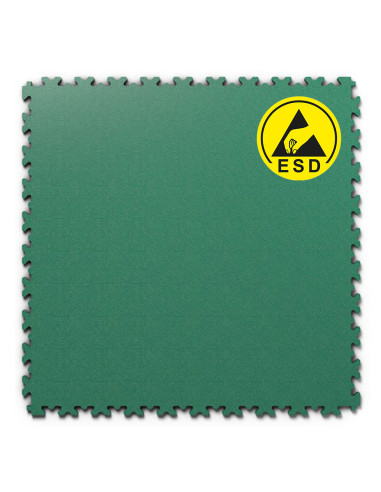 ESD floor puzzle, green, 510 x 510 mm