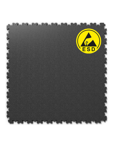 ESD floor puzzle, black, 510 x 510 mm