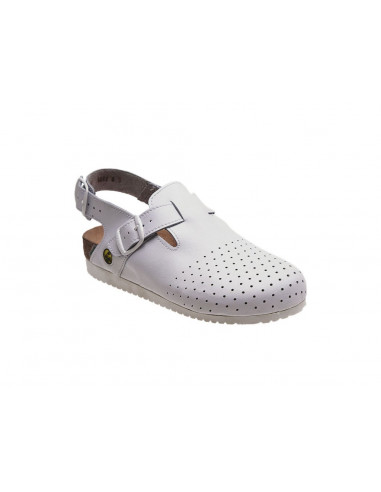 Closed men's ESD sandals with heel strap